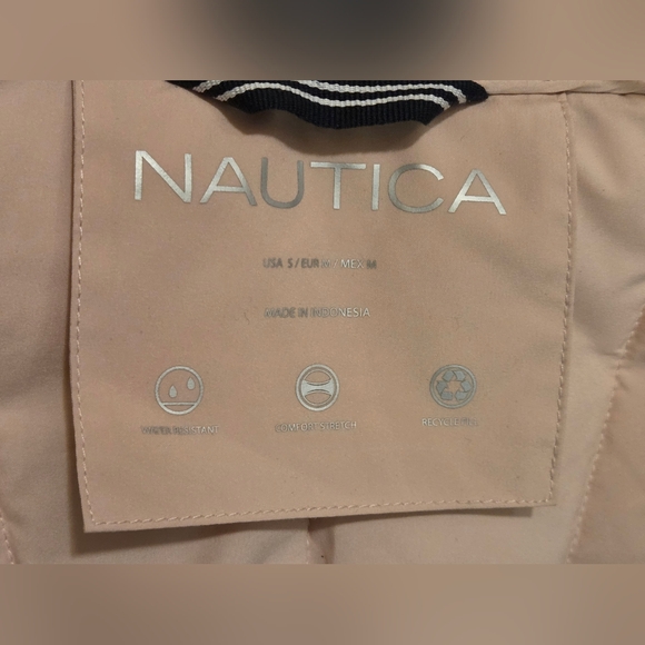 NWT Nautica Women's Rose Smoke Puffer Pink Quilted Jacket Sz S - Picture 10 of 13